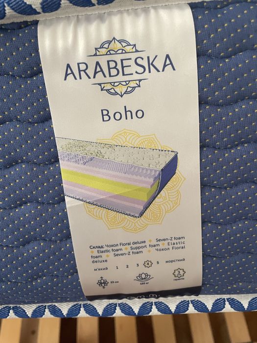 Матрац 180*200, безпружинний, жорсткість 4, б/в в ідеальному стані