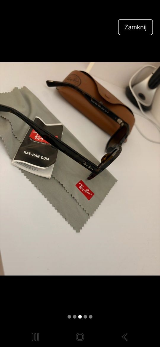 Okulary przeciwsłoneczne ray-ban erik brazowe z polaryzacja