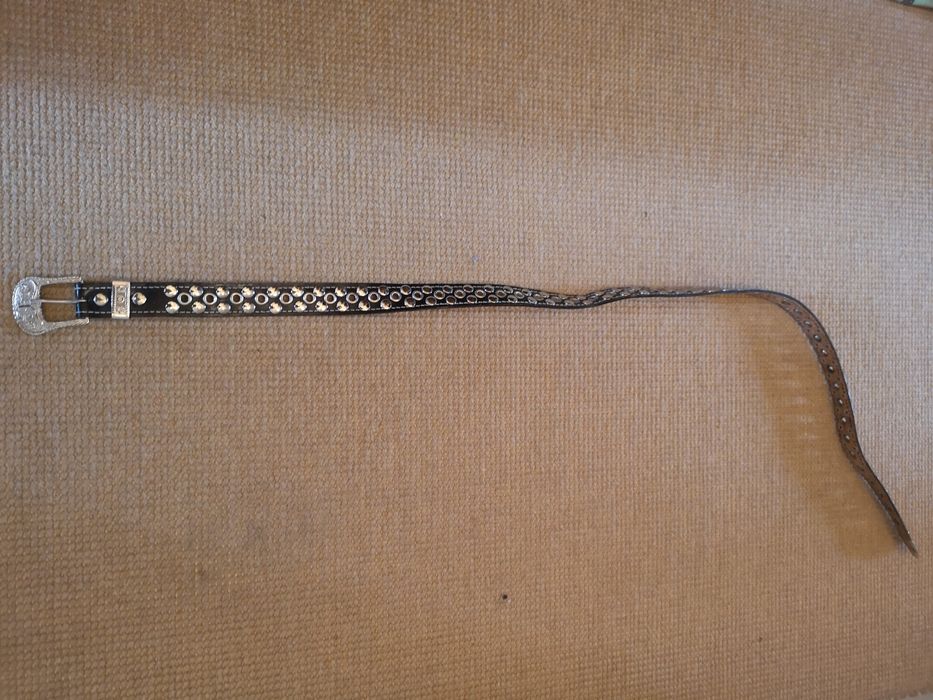 Cinto cabedal/pele preto