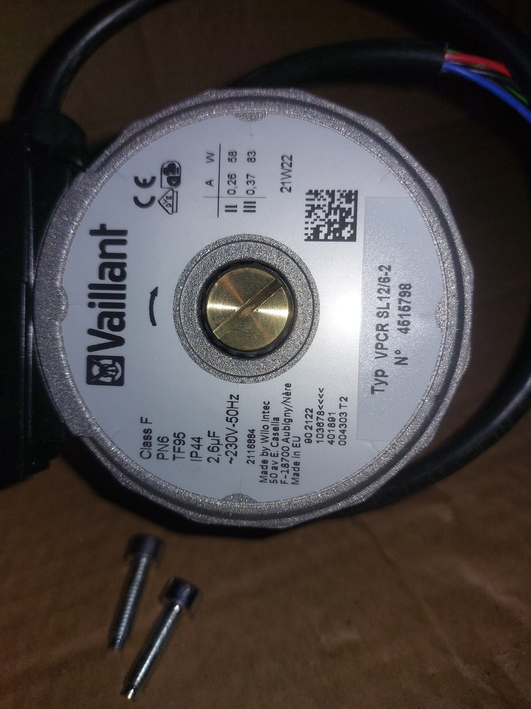 Silnik serwisowy motor Vaillant VPCR SL 12/6-2  VPAR-5 Wilo