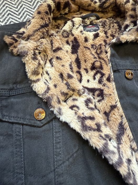 Джинсова утеплена куртка жіноча colin’s м-л розмір леопард