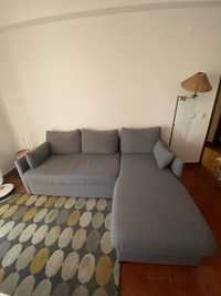 Sofá com chaise longue cinzento conforama