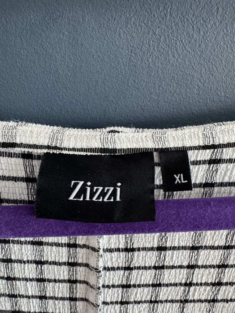 Biała sukienka w kratkę midi długa luźna oversize
