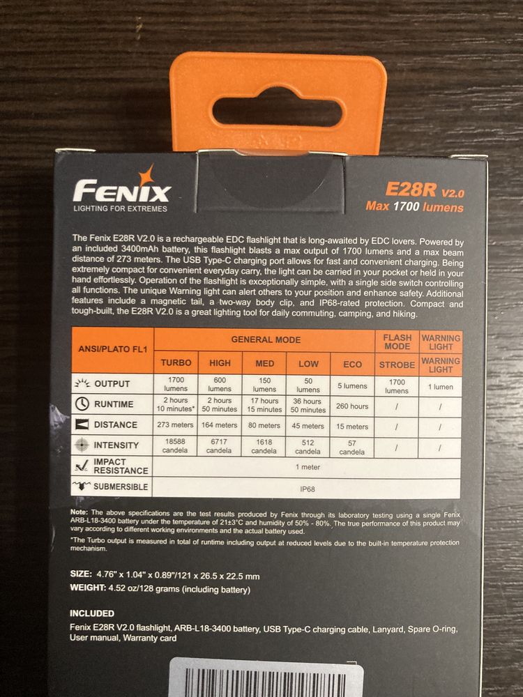 Ліхтар ручний Fenix E28R V2.0