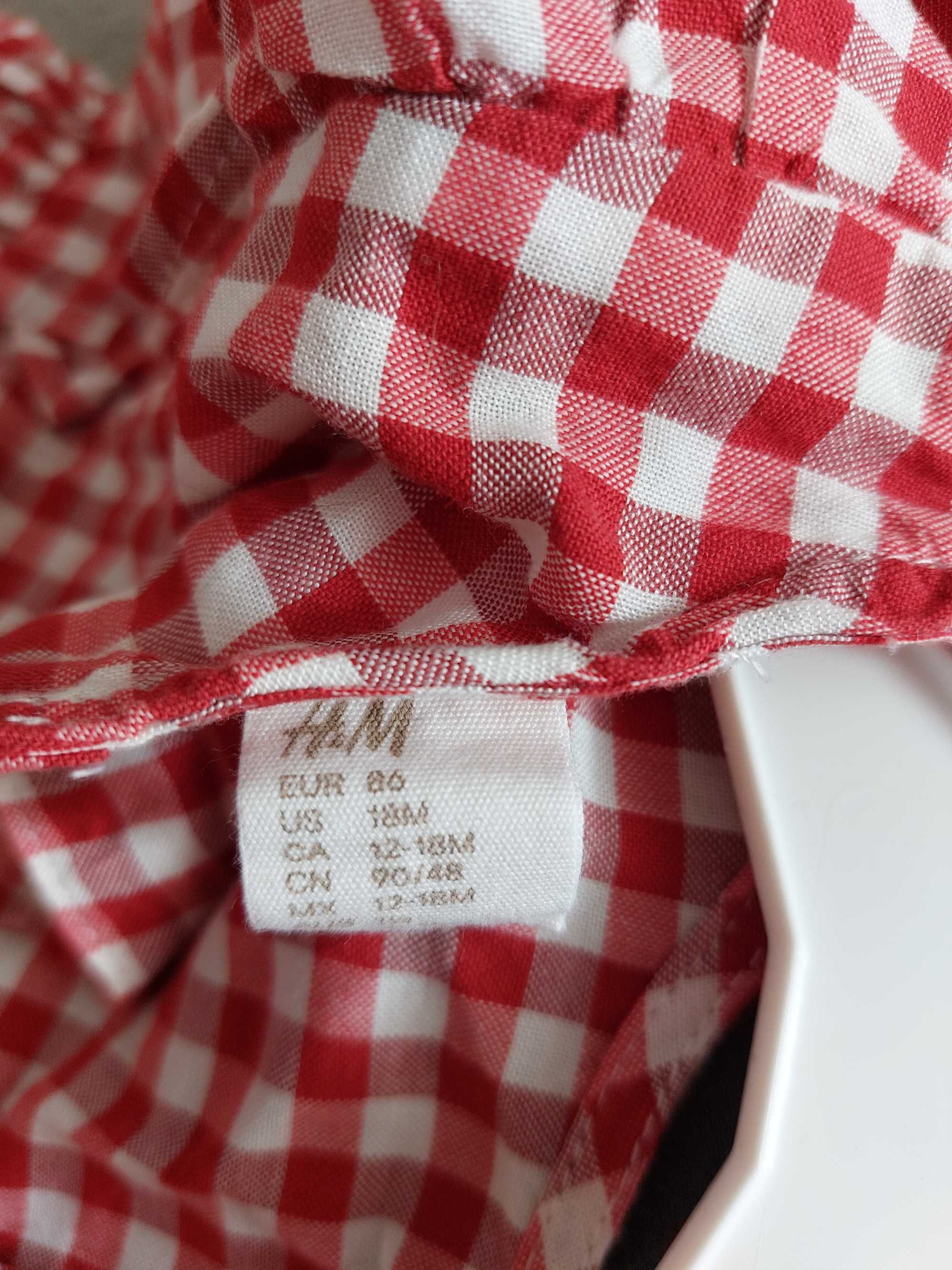 Sukienka 86 H&M kratka czerwona
