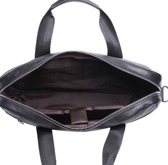 Якісна чоловіча шкіряна сумка- портфель, для ноутбука чи документів