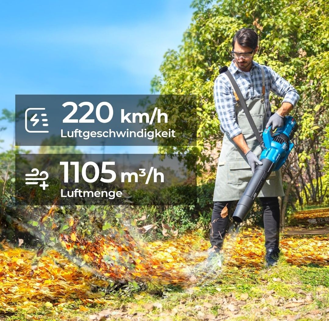 DongCheng akumulatorowa dmuchawa do liści 2 x 18 V turbina