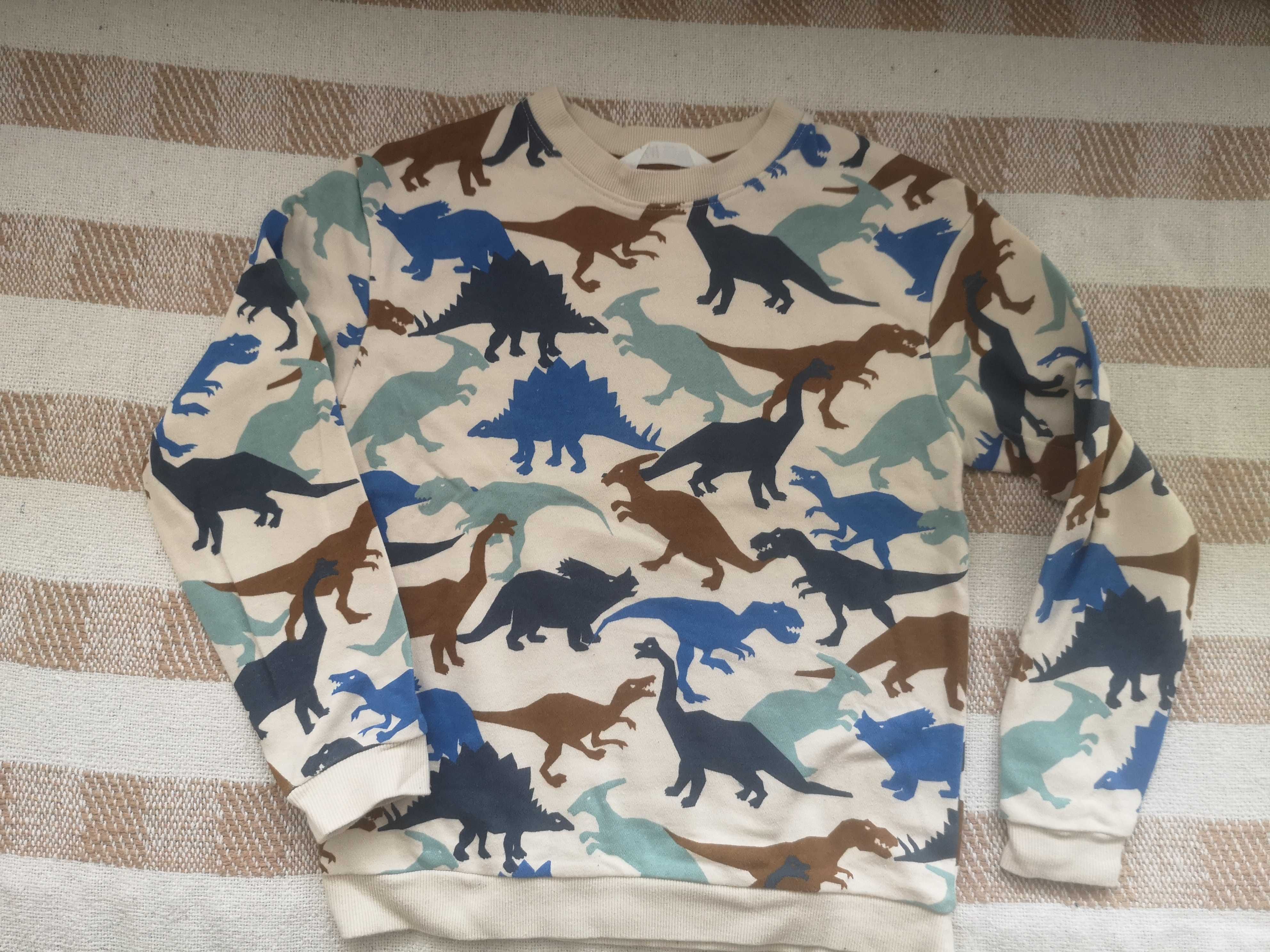 Bluza w dinozaury H&M, r. 134/140