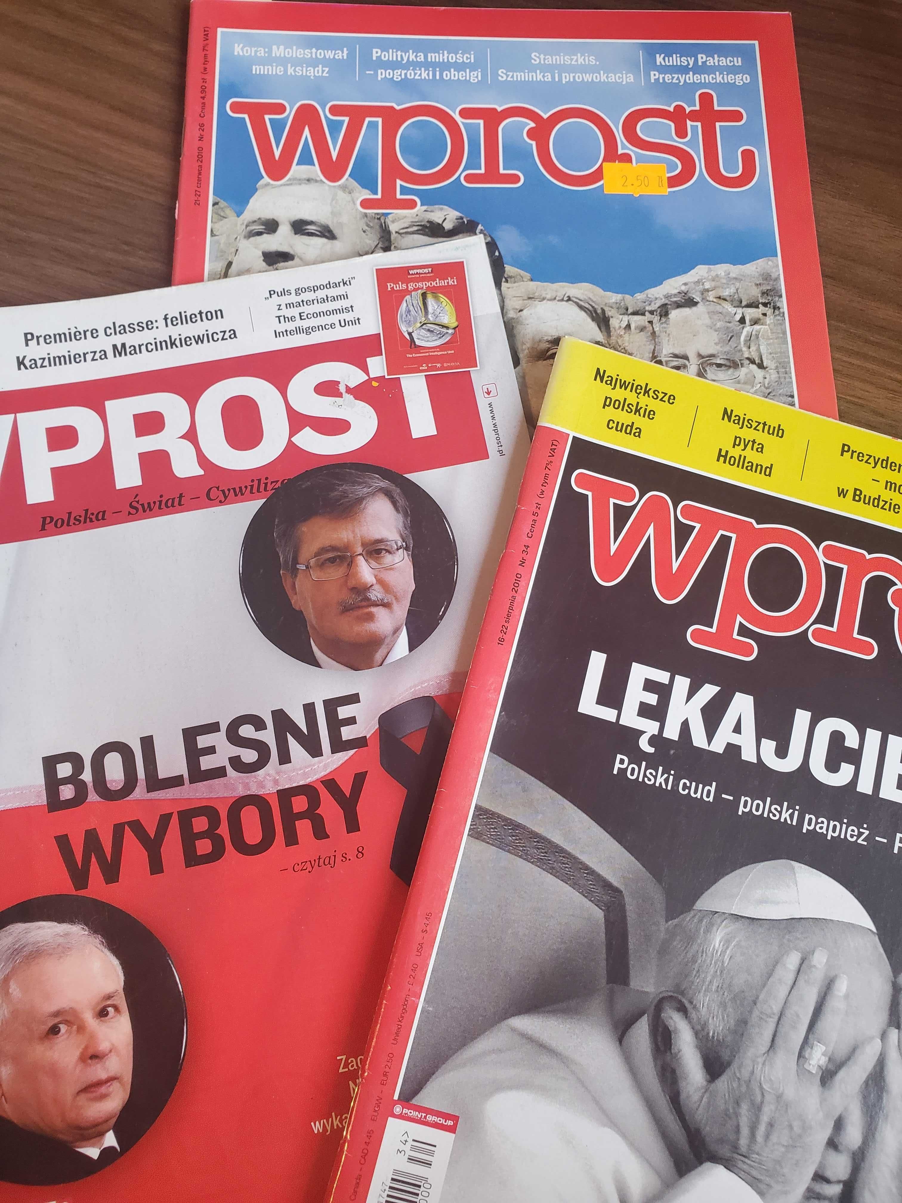 magazyn WPROST numery archiwalne 3 x 2010