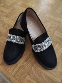 Buty damskie zamszowe