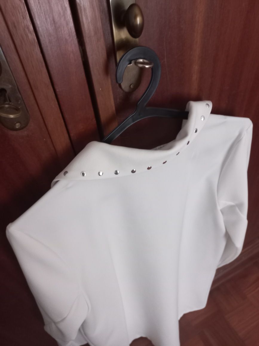Vestido zara XS branco com bolsos
