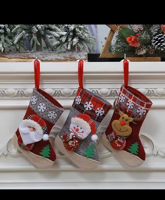 Новорічний декор, чобіток для подарунків