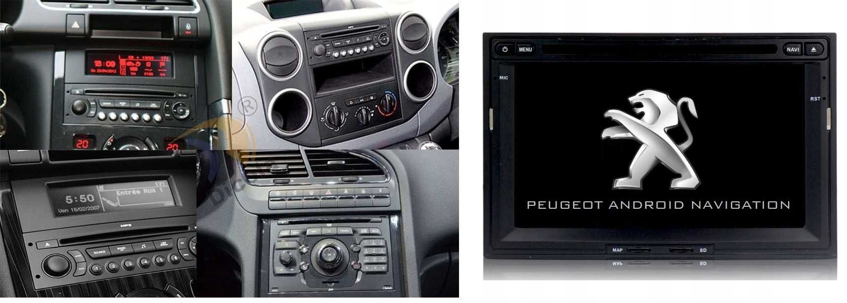 Radio Nawigacja Android Peugeot Citroen 2GB 32GB SIM