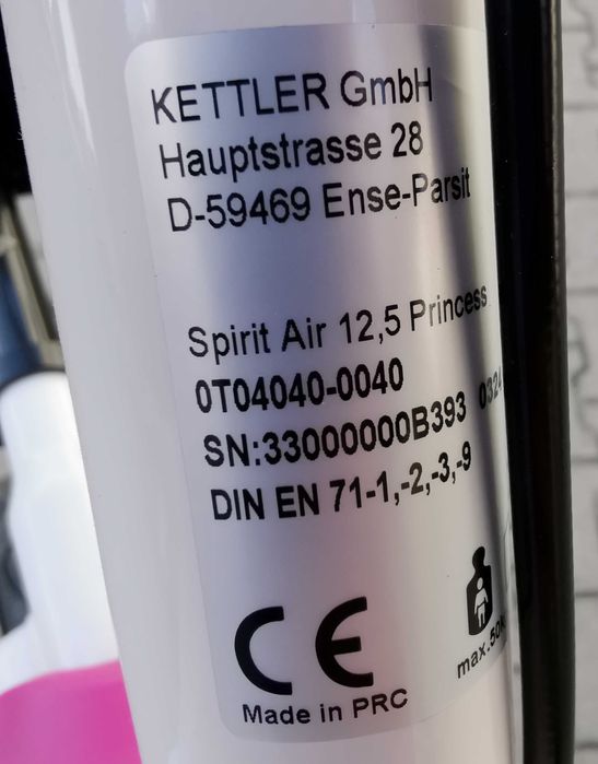 Rowerek Biegowy Kettler Spirit Air Princess 12,5 Cali