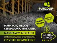 Ocieplenia poddaszy docieplenia wdmuchiwanie celulozy wełny piana PUR