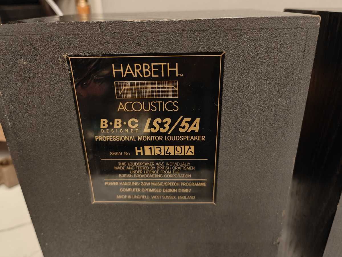 HARBETH BBC LS3/5A ! Unikatowe monitory ! Wydanie nie do dostania