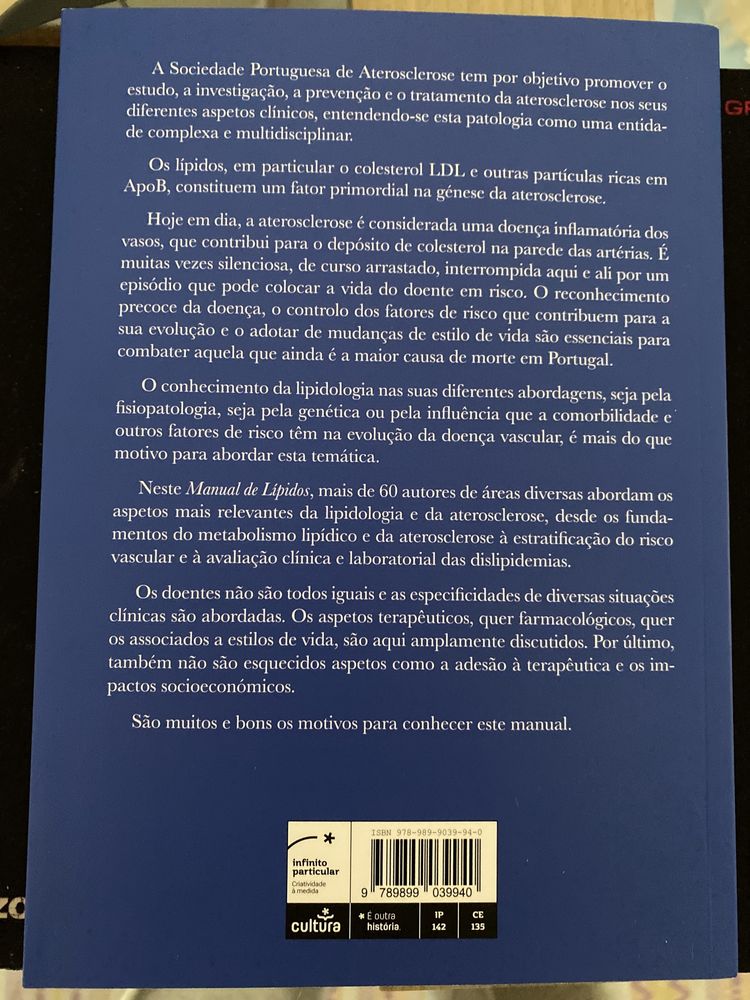 Livro “Manual de Lípidos”, Sociedade Portuguesa de Aterosclerose NOVO