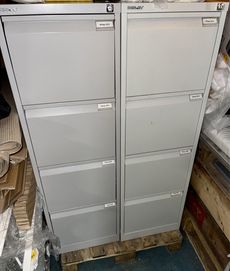 BISLEY 2x szafy z 4 szufladami akta dokumenty biuro warsztat duża RODO