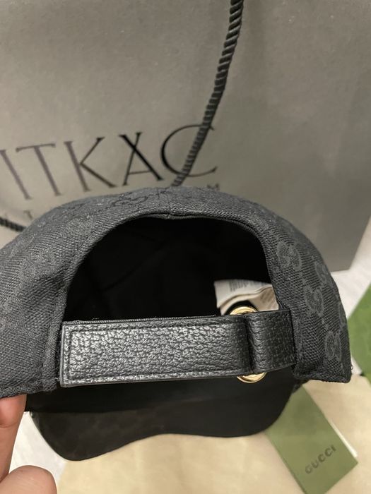 Nowa czapka Gucci canvas gg czarna classic Vitkac  L 59cm
