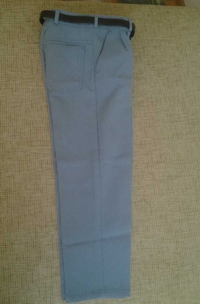 Новые брюки детские с ремнем, голубые, на 6-7 лет, Германия