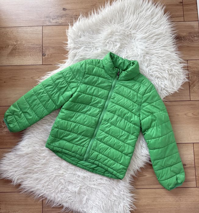Kurtka przejściowa pikowana chłopięca zielona H&M 122