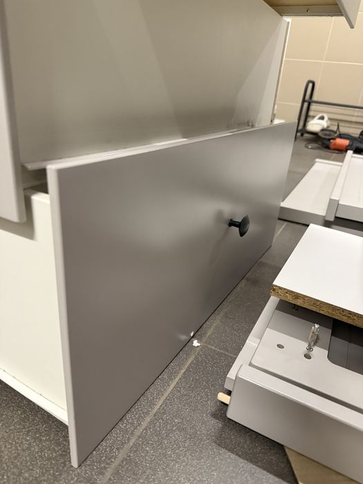 Łóżko 160x200 IKEA Hemnes szare z materacami