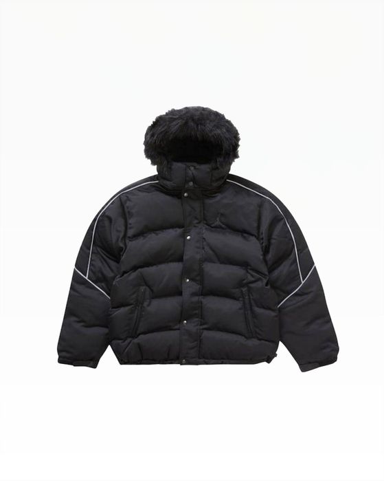 Курту пуховик Supreme x Jordan Puffer Jacket чорного,білого,та кольору