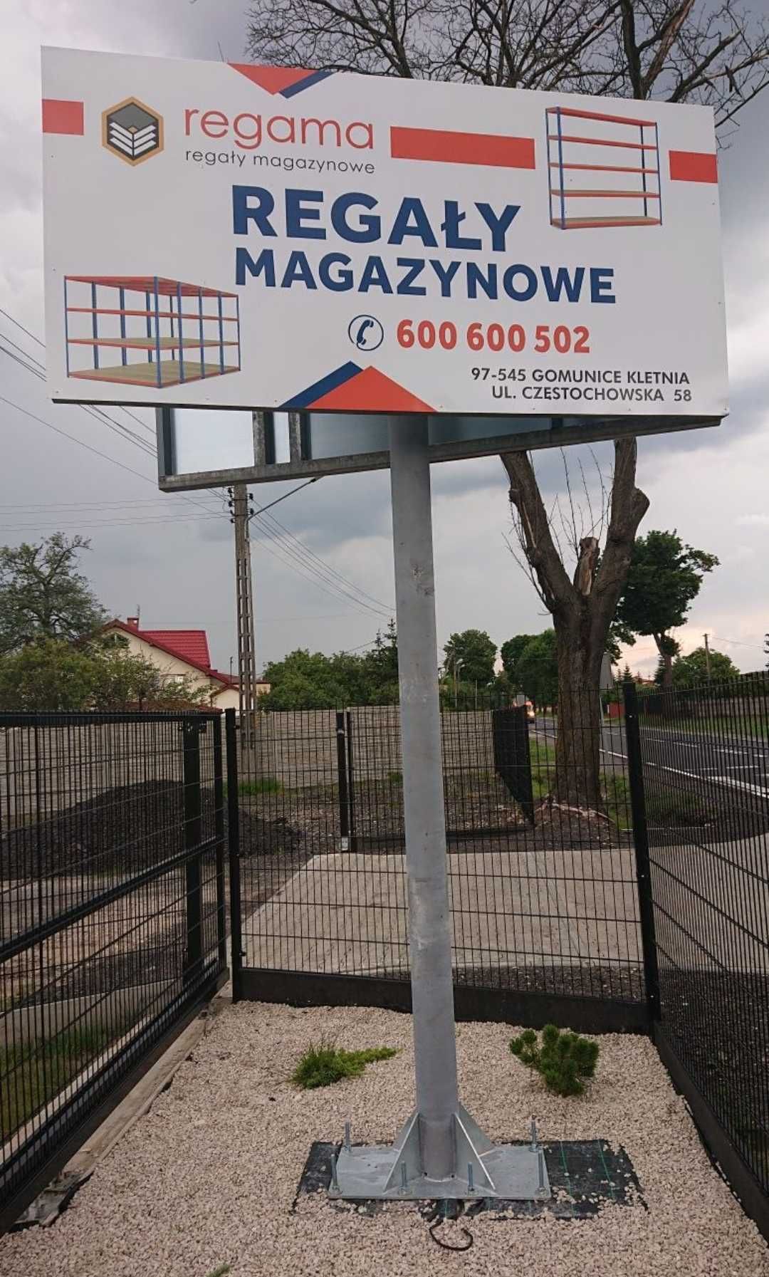 Reklama wolnostojaca, bilbord, konstrukcja reklamowa, baner, pylon