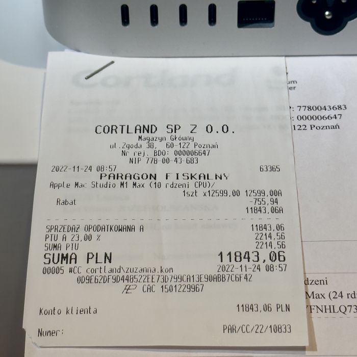 Apple MAC STUDIO M1 Max 10-core CPU/32-core GPU-32 GB RAM - 1 TB SSD