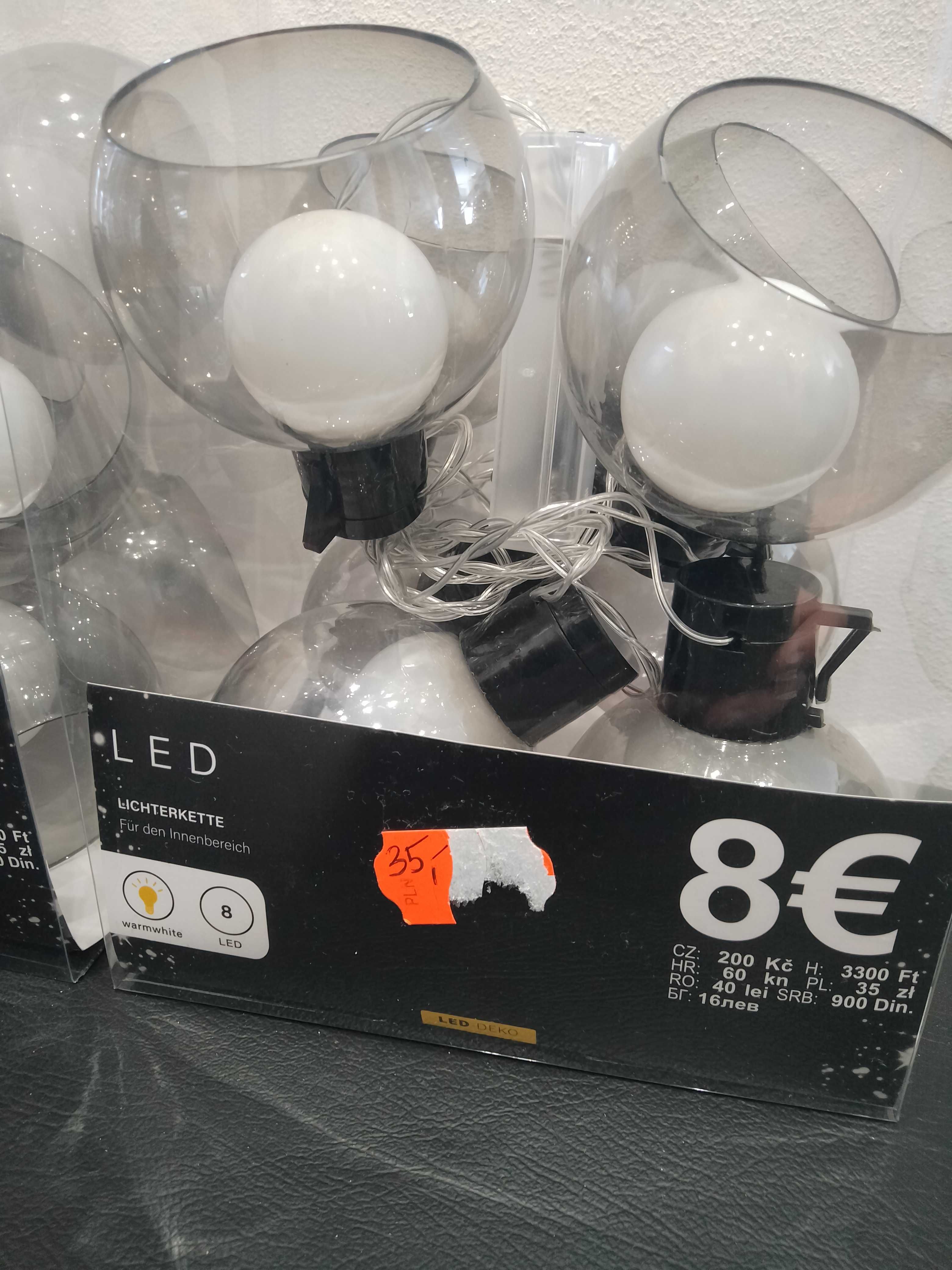 Lampki LED 16szt. ciepła biel nowe