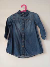 Next r.98/104 cm długa koszula jeansowa tunika