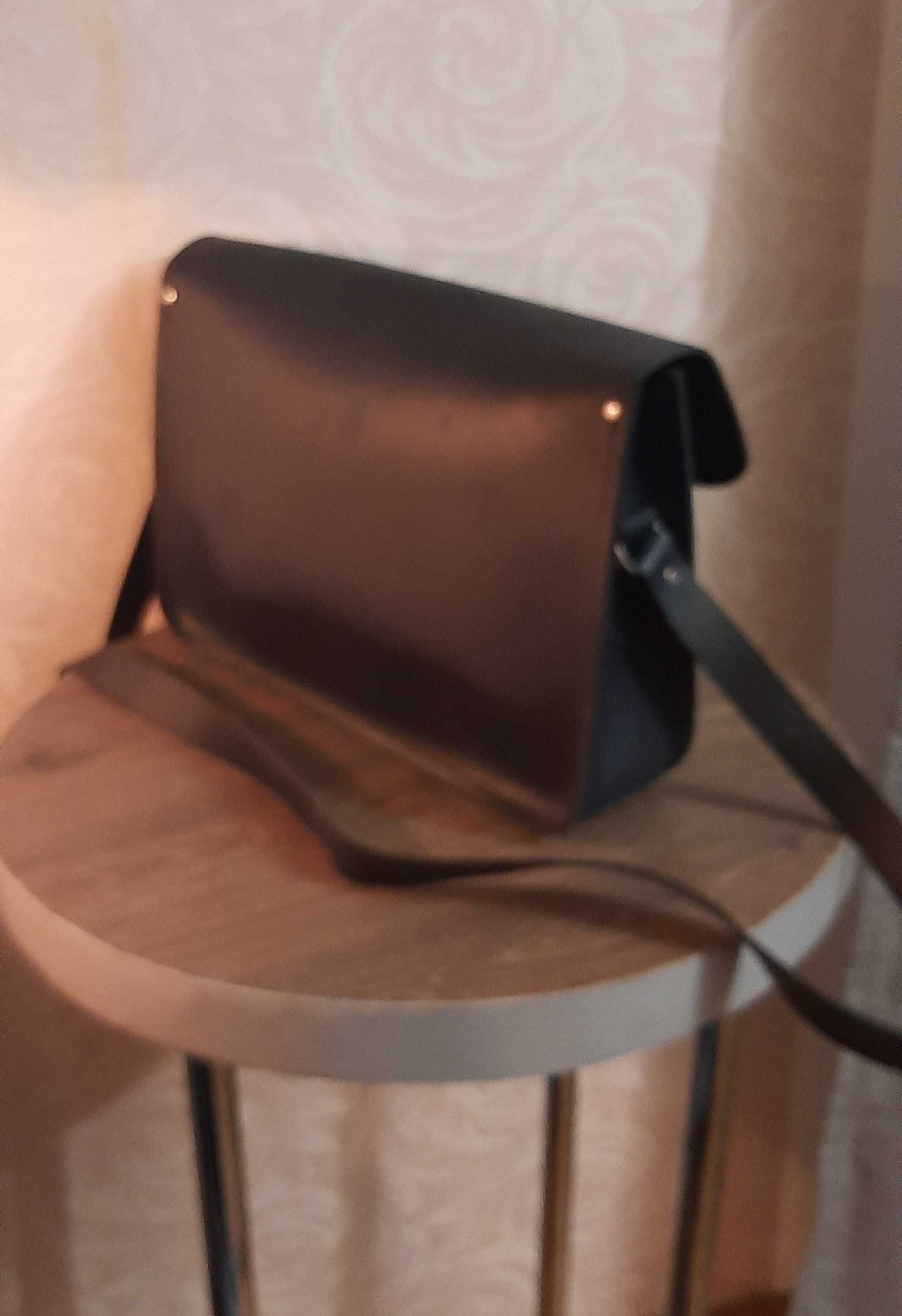 Портфель, сумка  Zatchels, натуральна шкіра (ручна робота), темно-синя