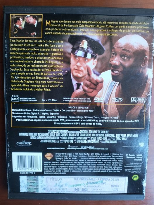DVD The Green Mile À Espera de um Milagre
