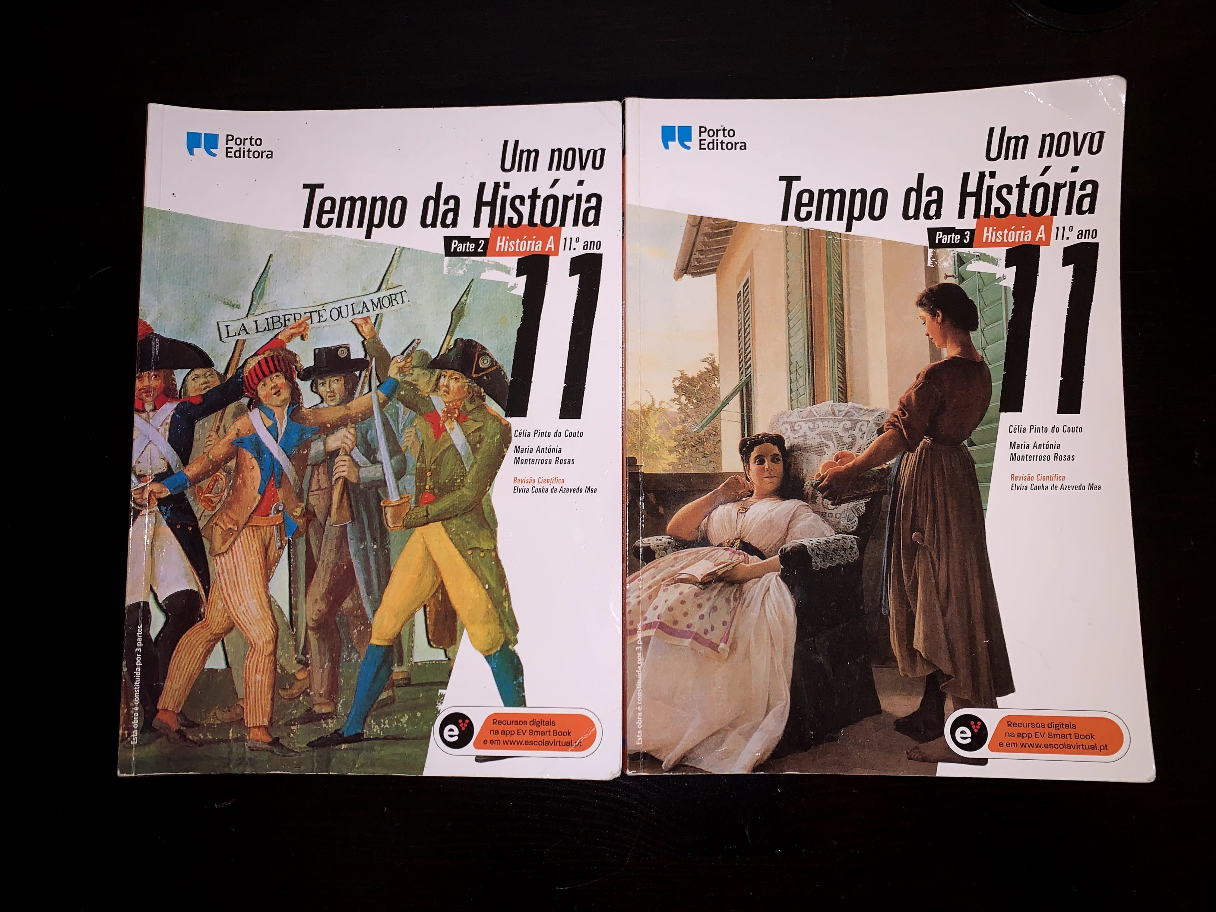 Volumes 2 e 3 dos manuais escolares de História A 11º ano (2023)