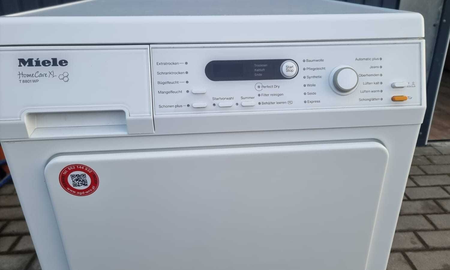 Suszarka kondensacyjna Miele T 8801 WP HomeCare XL, T 8827 WP, 7kg