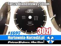 Tarcza diamentowa 230mm INTER-VIS tarcza do betonu 230mm