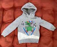 Sweatshirt camisola treino com capuz menino dinossauro