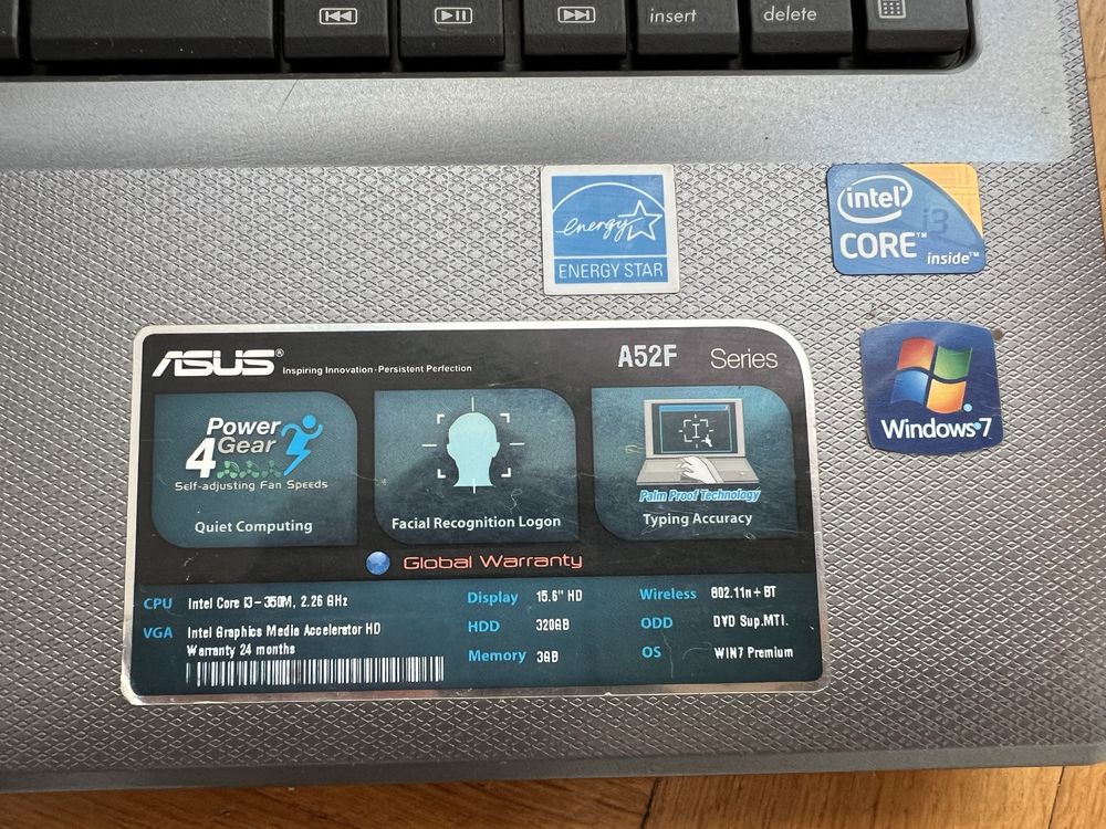 Laptop Asus A52F 15,6’’ + Zasilacz