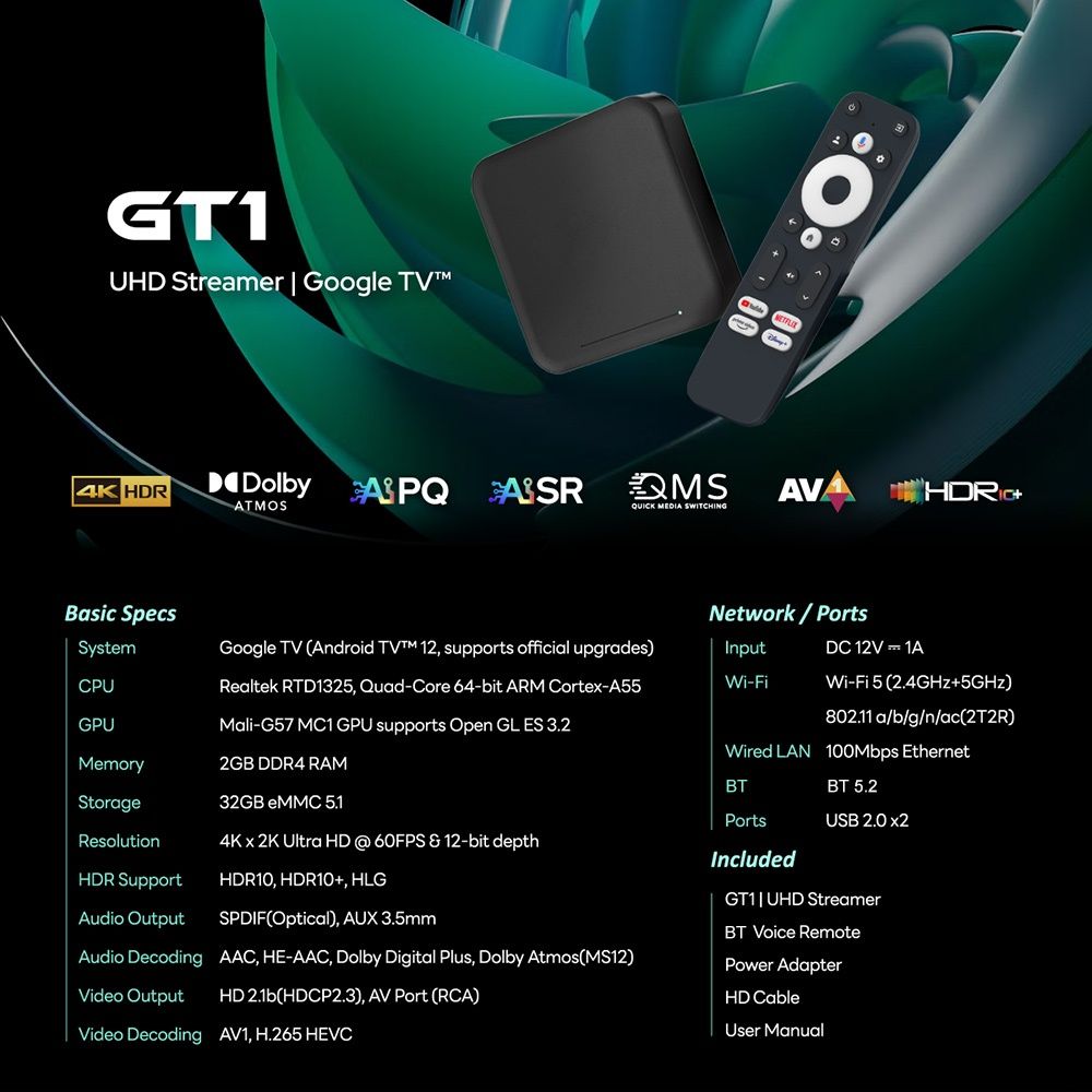 ТВ Приставки  Ugoos SK2 4/32 Realtek 1325 Google TV Ліцензійна