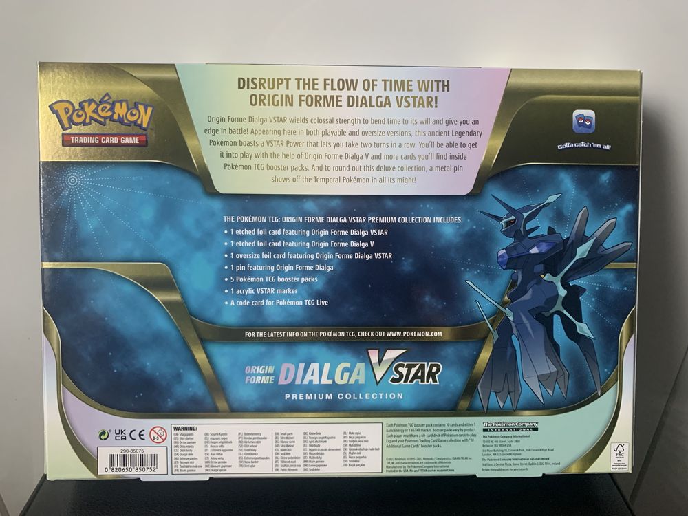 Pokemon TCG: Origin Forme Dialga VSTAR – Premium Collection,oryginalne
