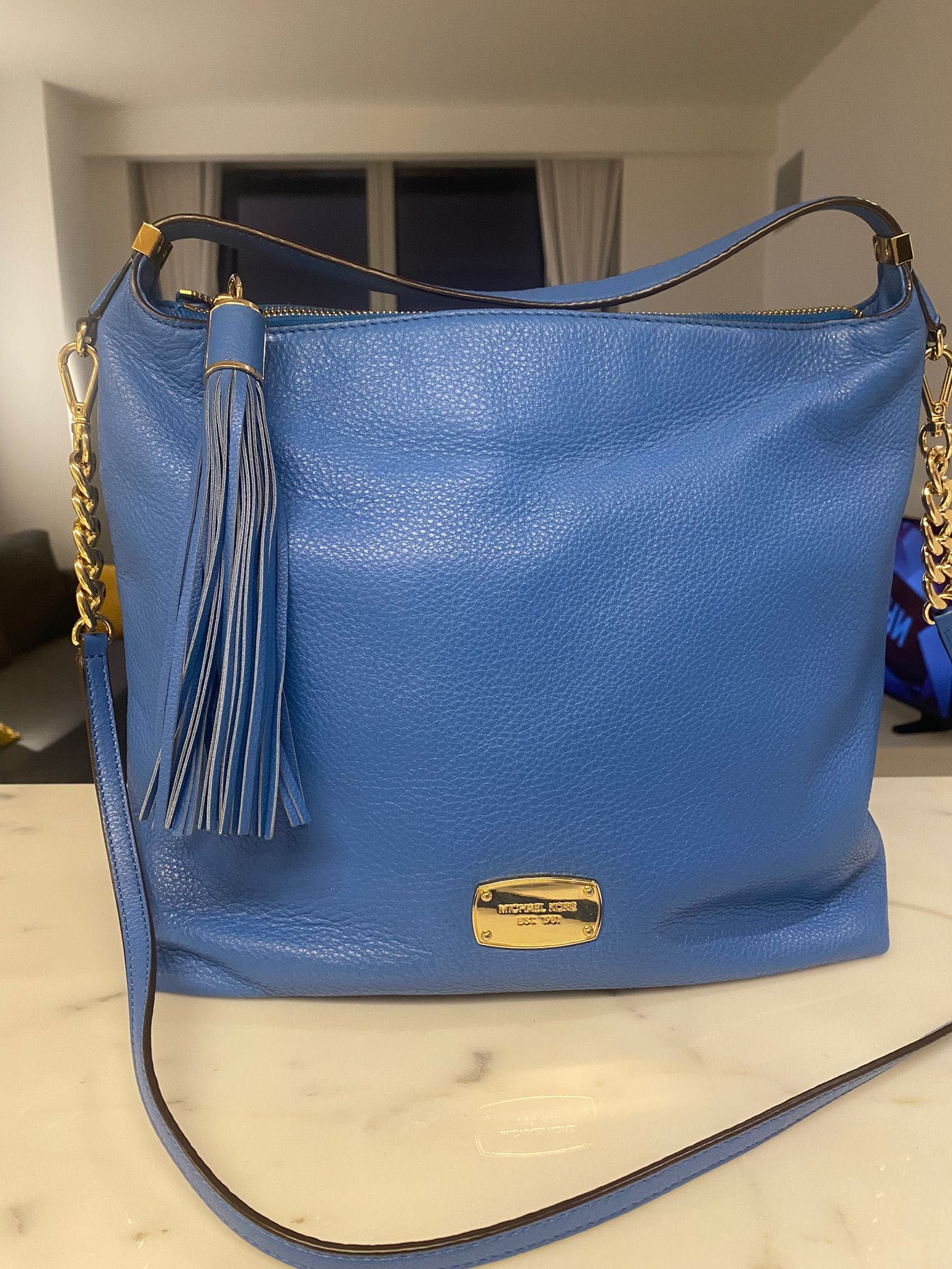 Torebka Michael Kors Bedford niebieska crossbody