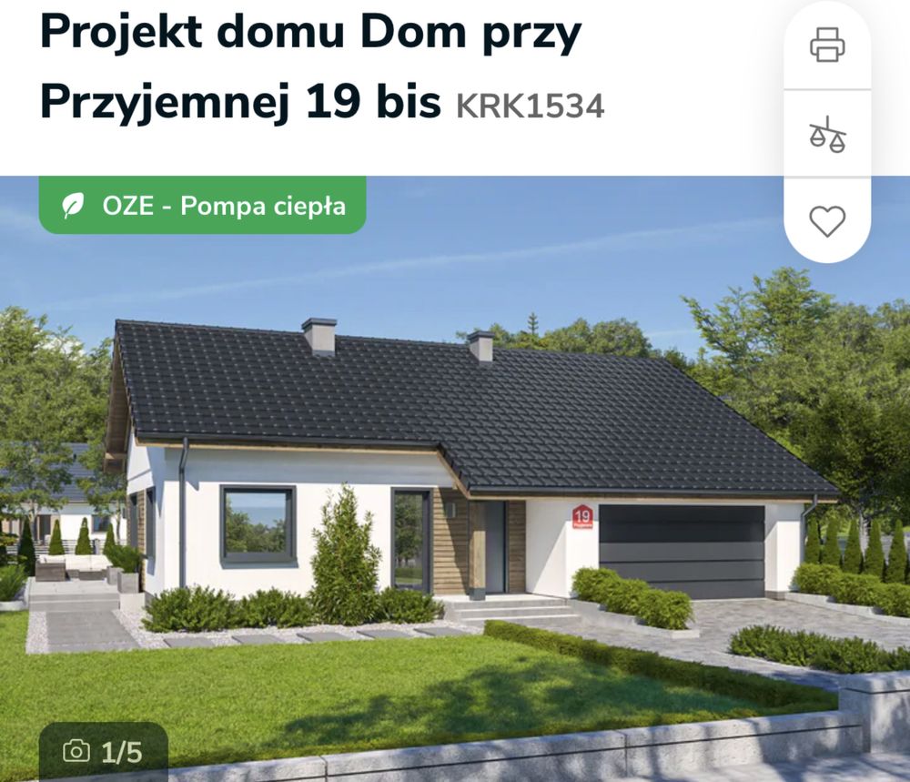 Projekt domu Dom przy Przyjemnej 19bis