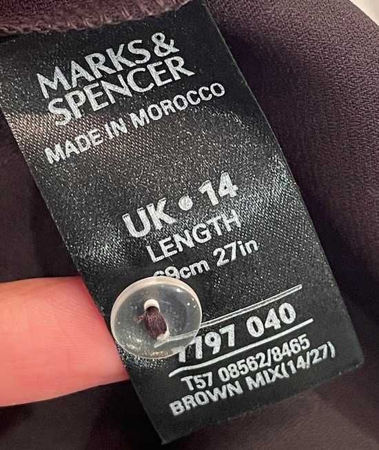 T2 geometryczna wzory mgiełka Marks Spencer XL brązowa