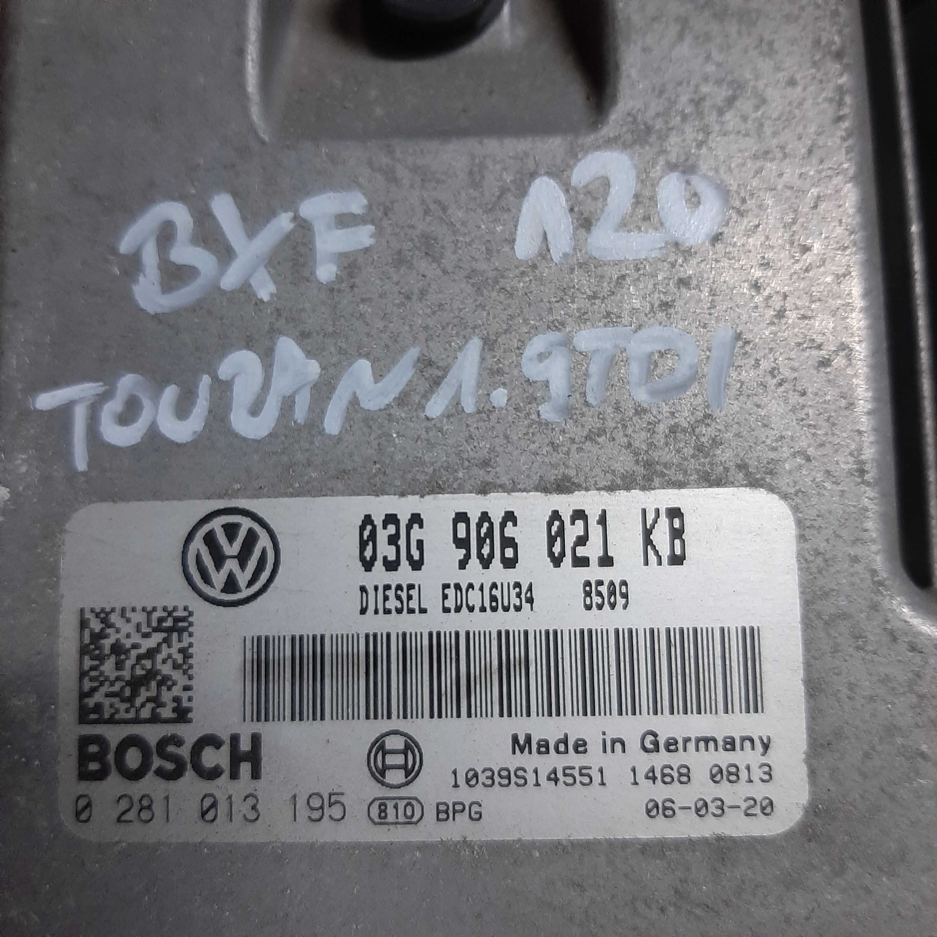 Komputer sterownik silnika vw touran 1.9tdi 2006r kod silnika BXF
