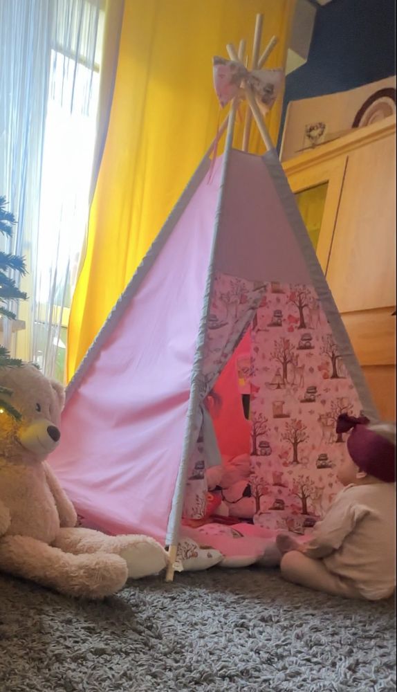 Namiot TIPI dla dzieci 120x120 WIGWAM