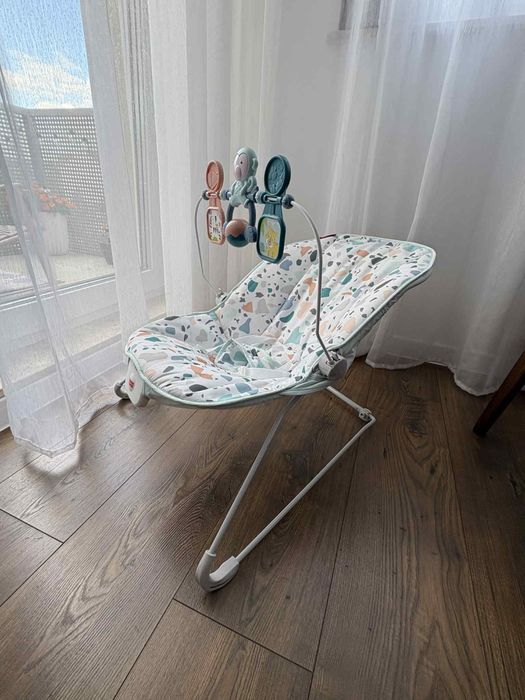 Fisher Price Leżaczek Bujaczek dla niemowląt  pastelowy GWD38