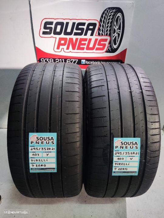 2 pneus semi novos 295-35r21 pirelli - oferta dos portes