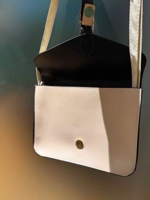 Beżowa torebka na ramię, listonoszka, ekoskóra, nowa