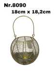 Metalowy lampion złoty nr.8090
