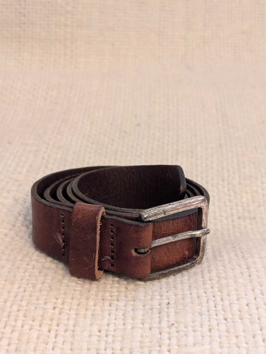 pasek skórzany brązowy